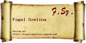 Fogel Szelina névjegykártya